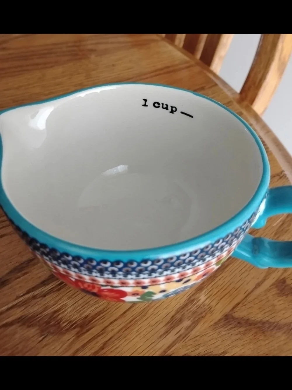 The Pioneer Woman Dazzling Dahlias ceramic measuring cups, 4 pc. nesting, floral